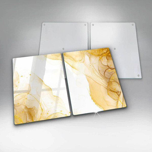 Glass chopping board Golden abstraction