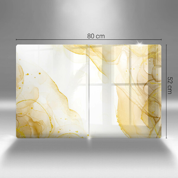 Glass chopping board Golden abstraction