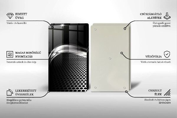 Glass chopping board Metal structure