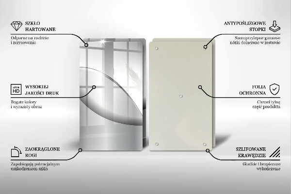 Glass chopping board Abstraction Design lines