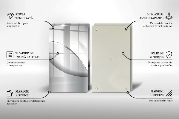 Glass chopping board Abstraction Design lines
