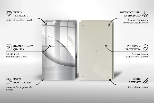 Glass chopping board Abstraction Design lines