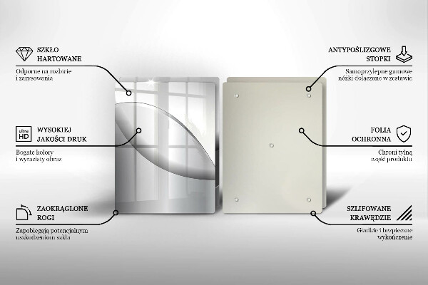 Glass chopping board Abstraction Design lines