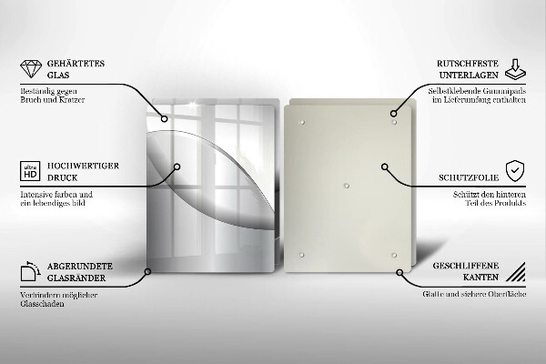 Glass chopping board Abstraction Design lines