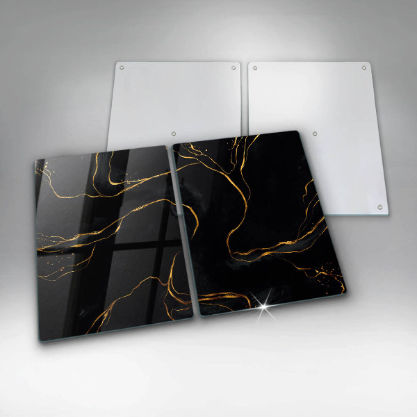 Glass chopping board Black marble