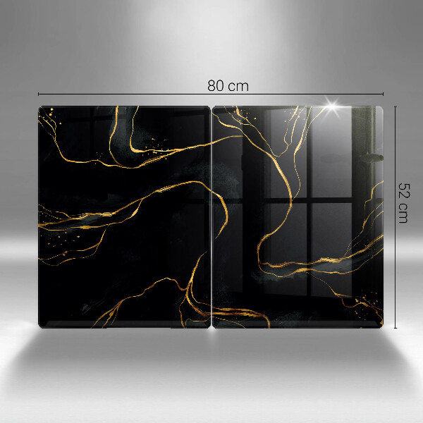 Glass chopping board Black marble