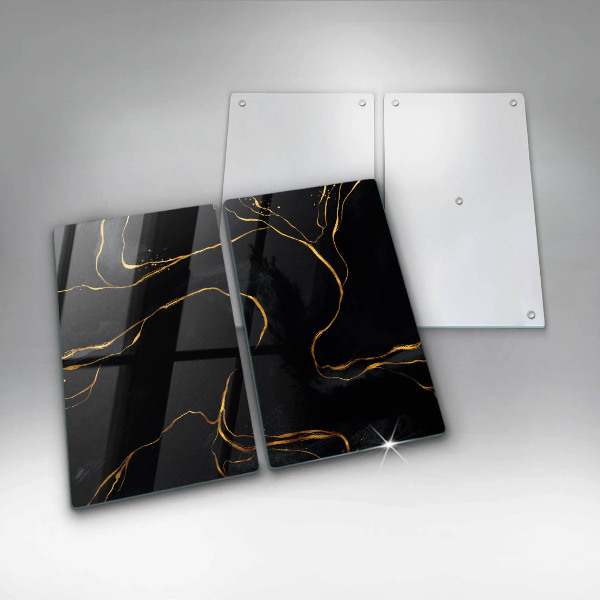 Glass chopping board Black marble