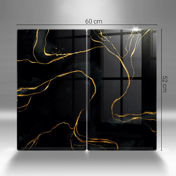 Glass chopping board Black marble