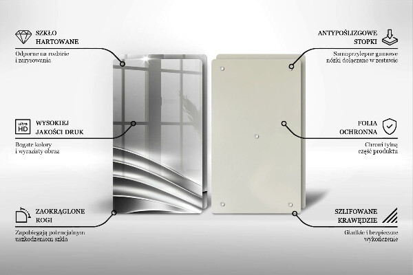 Glass chopping board Metal structure