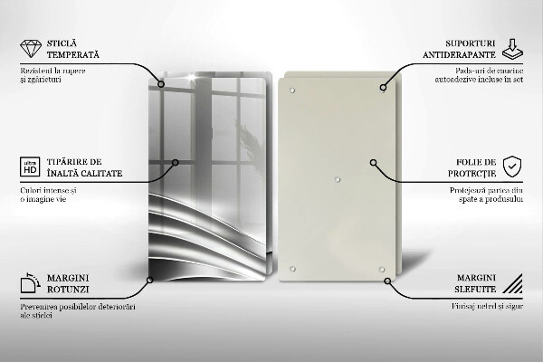 Glass chopping board Metal structure