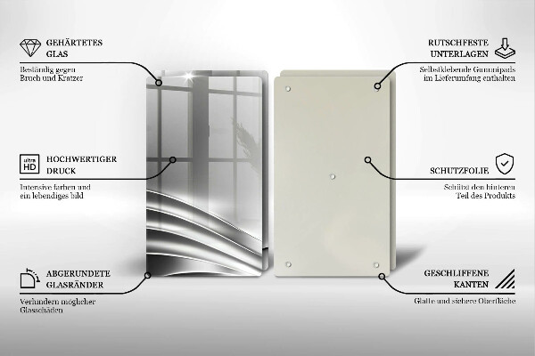 Glass chopping board Metal structure