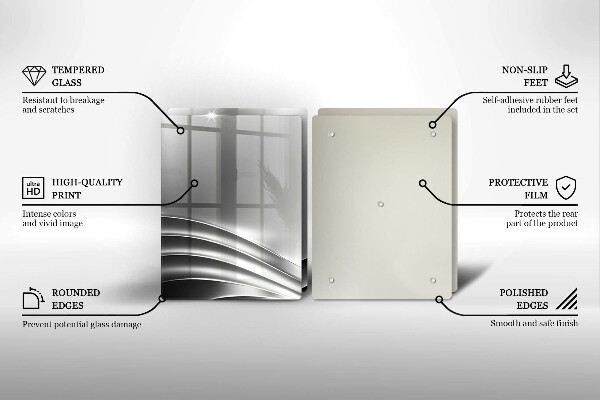 Glass chopping board Metal structure