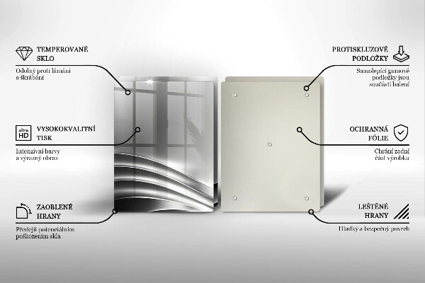 Glass chopping board Metal structure