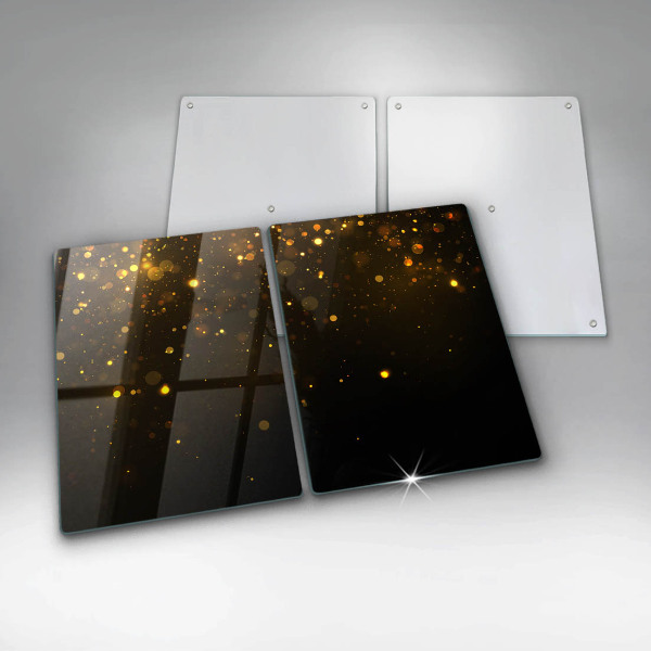Glass chopping board Golden glitter