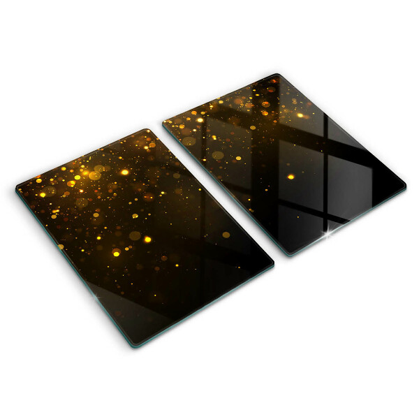 Glass chopping board Golden glitter