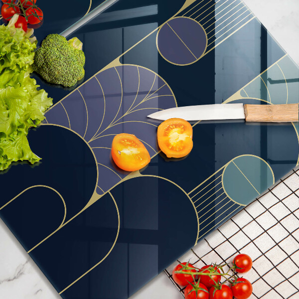 Glass chopping board Abstract motif