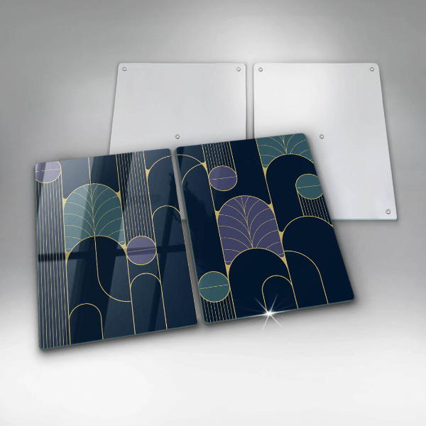 Glass chopping board Abstract motif