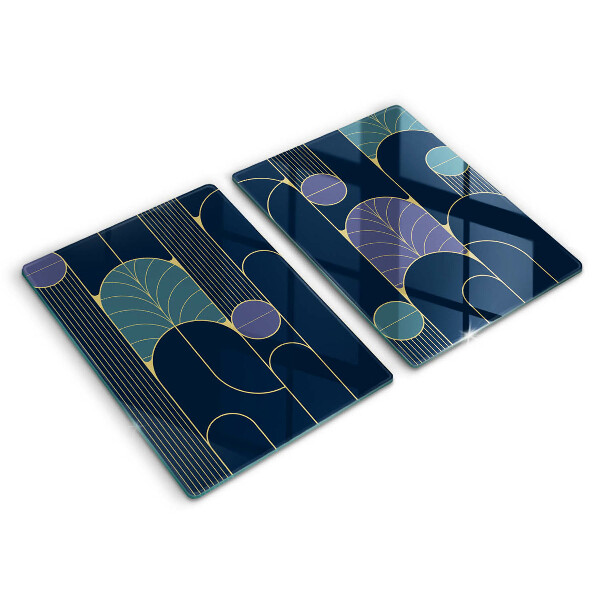 Glass chopping board Abstract motif