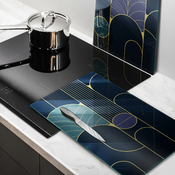 Glass chopping board Abstract motif