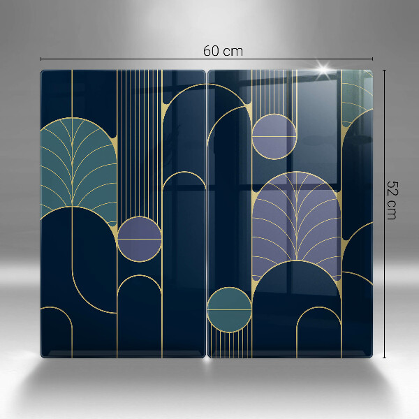 Glass chopping board Abstract motif