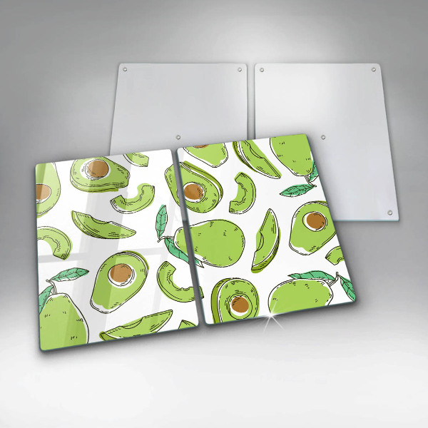 Glass chopping board Avocado and pear