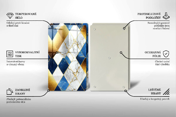 Chopping board Golden Rombs Marble