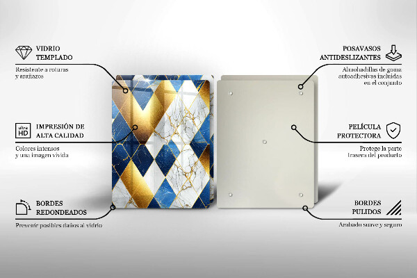 Chopping board Golden Rombs Marble