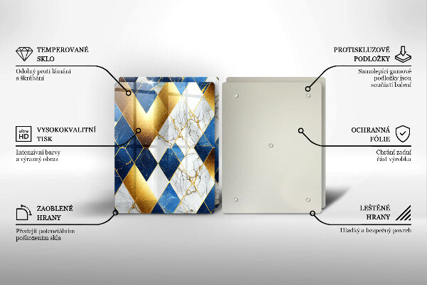 Chopping board Golden Rombs Marble