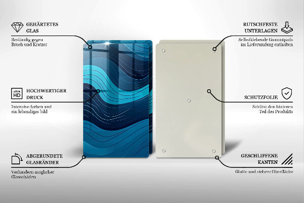 Chopping board Abstract waves