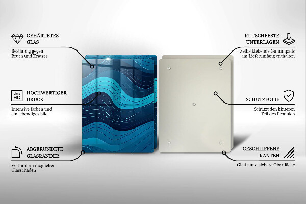 Chopping board Abstract waves