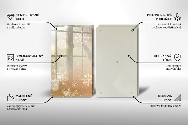 Chopping board Snowflakes