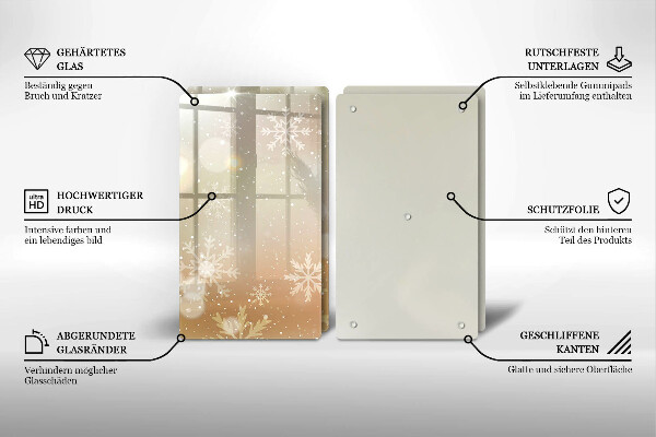 Chopping board Snowflakes