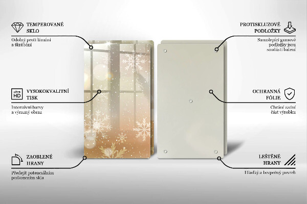 Chopping board Snowflakes