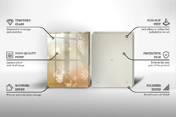 Chopping board Snowflakes