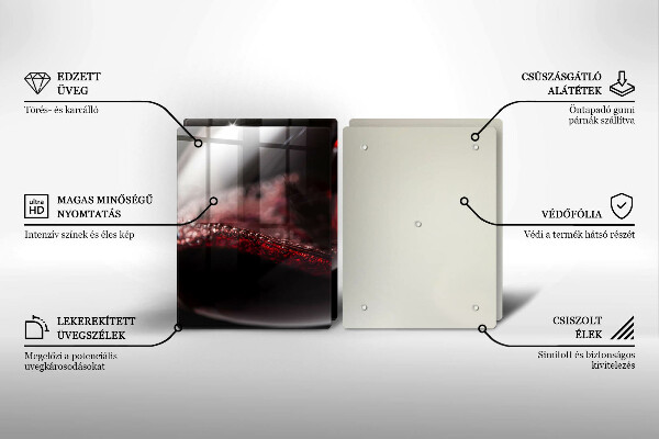 Chopping board Red wine glass