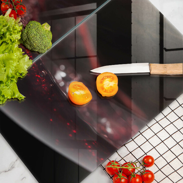 Chopping board Red wine glass