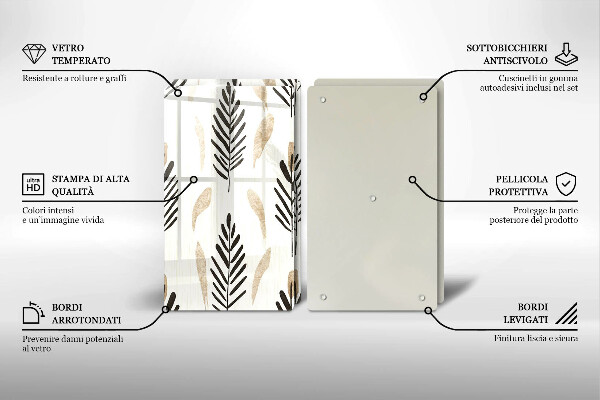 Chopping board Boho plants