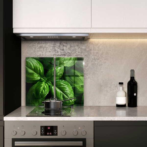 Chopping board Basil leaves