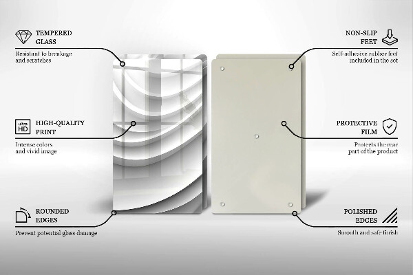 Chopping board Geometric lines