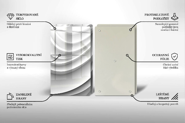 Chopping board Geometric lines
