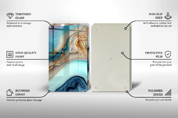 Chopping board Multicolored marble