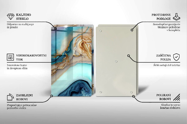 Chopping board Multicolored marble