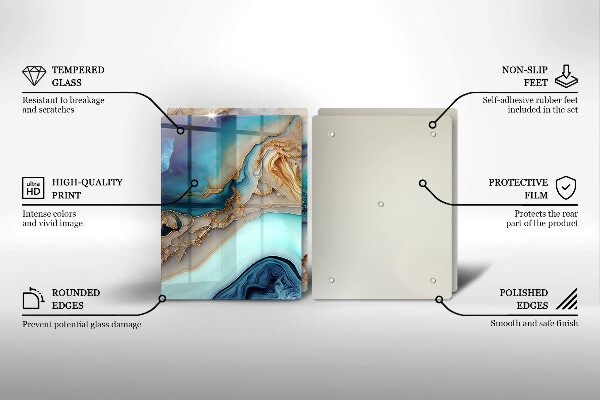 Chopping board Multicolored marble