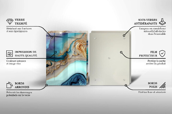 Chopping board Multicolored marble