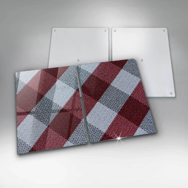 Chopping board Red white grille