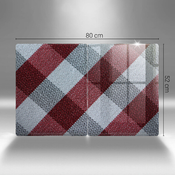 Chopping board Red white grille