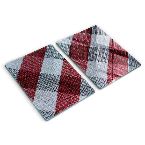 Chopping board Red white grille