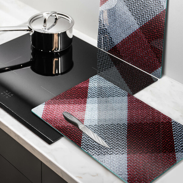 Chopping board Red white grille