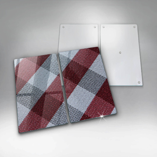 Chopping board Red white grille