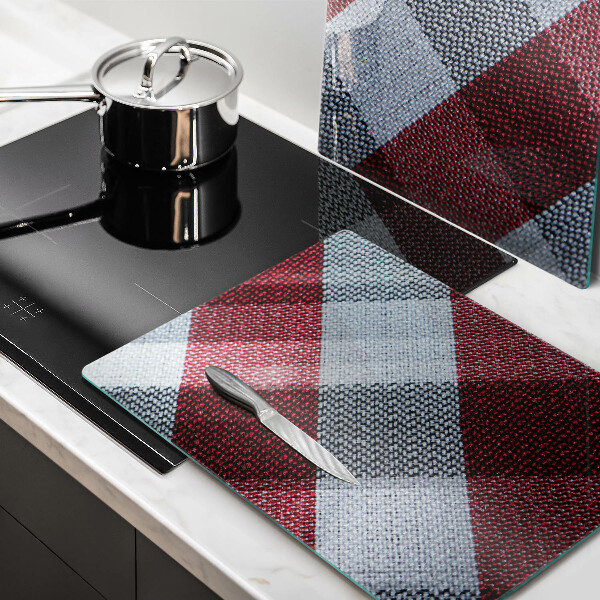 Chopping board Red white grille